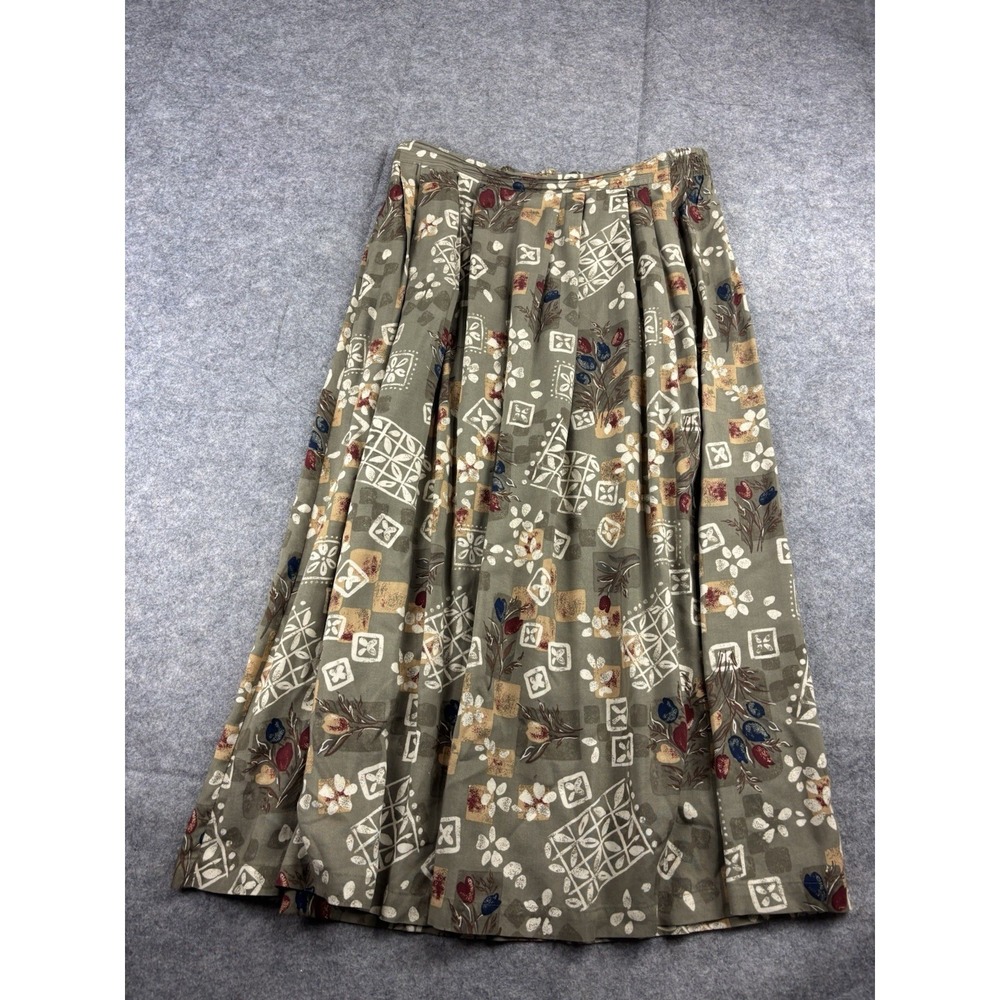 VTG Sag Harbor Cotton Maxi Skirt Women's M Bohemian Hippie Flowy Artsy Floral